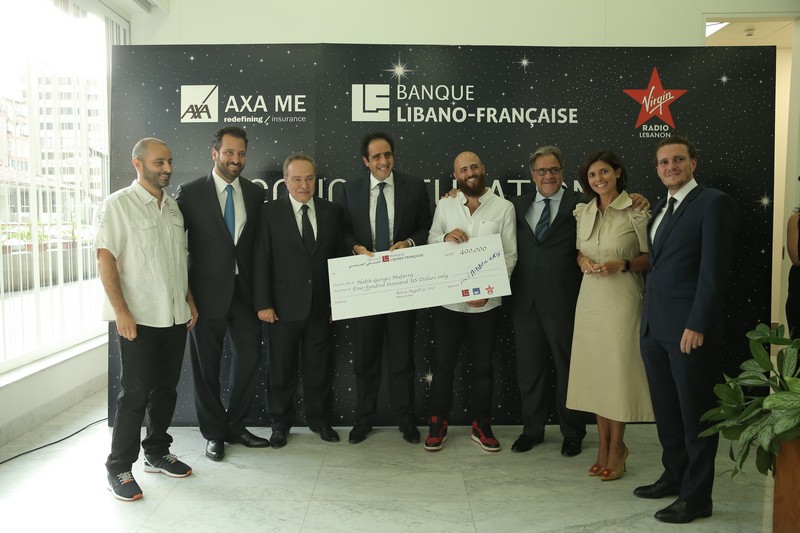 400,000$ winner thanks to BLF, AXA ME and Virgin Radio Lebanon. 